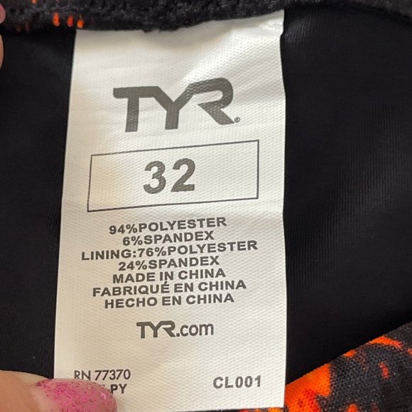 TYR Durafast Elite GLISADE Diverge Jammer Men Swim - Black Orange  Size 32 - $55 - Picture 5 of 7